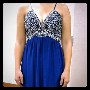 Blue Size 7 Prom Dress